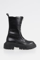 Kadın Önden Fermuarlı Bot Kalın Tabanlı Kışlık Ayakkabı thumbnail 2