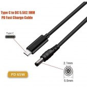 Type C To Dc 12V Pd 5.5 2.5mm Adaptör Çevirici Power Şarj Kablosu - 5