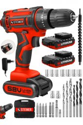 STEİNER Germany Technology Highline 58 V 5 Ah Darbeli Bakır Sargılı Çift Akülü Vidalama Matkap - 1