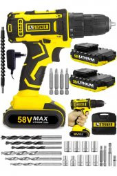 STEİNER Germany Technology Cooper 58 V 5 Ah Darbeli Metal Şanzıman Şarjlı Çift Akülü Vidalama Matkap thumbnail 1