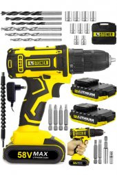STEİNER Germany Technology Cooper 58 V 5 Ah Darbeli Metal Şanzıman Şarjlı Çift Akülü Vidalama Matkap thumbnail 2