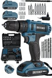 STEİNER Germany Technology Darbeli 56 V 5 Ah Bakır Sargılı Çift Akülü Şarjlı Vidalama Matkap Darkblu - 2
