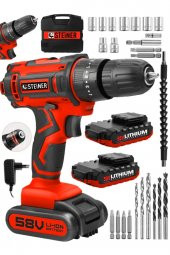 STEİNER Germany Technology Highline 58 V 5 Ah Darbeli Bakır Sargılı Çift Akülü Vidalama Matkap - 2