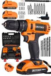 STEİNER Germany Technology Darbeli 56 V 5 Ah Bakır Sargılı Çift Akülü Şarjlı Vidalama Matkap Trc Set - 2