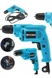 STEİNER Alman 1400 Watt 10 Mm Professional Bakır Sargılı Kablolu Darbesiz Vidalama Matkap - 1