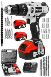 STEİNER Germany Technology Darbeli 13mm 58 V 5 Ah Çift Xr Akülü Metal Mandren Şarjlı Vidalama Matkap - 2