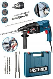 STEİNER Alman 4000 Watt Profesyonel Kırıcı Delici Hilti Darbeli Matkap + 5 Adet Uç + Mandren - 1