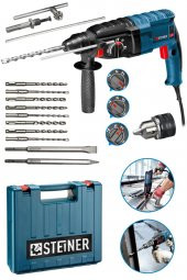 STEİNER Alman 4000 Watt Profesyonel Kırıcı Delici Hilti Darbeli Matkap + 10 Adet Uç + Mandren - 1