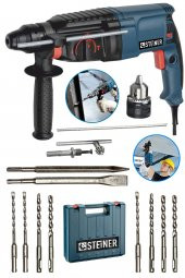 STEİNER Germany Technology 3000 Watt 5 Joule Hilti Kırıcı Delici Darbeli Matkap + 1 Mandren + 10 Uç - 2