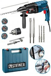 STEİNER Alman 4000 Watt Profesyonel Kırıcı Delici Hilti Darbeli Matkap + 5 Adet Uç + Mandren - 2