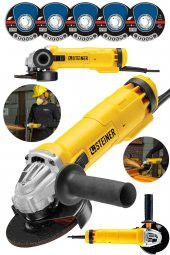STEİNER Alman 4200 W Metal Şanzıman Bakır Sargı Avuç Içi Taşlama Demir Metal Kesme Makinesi 125 Mm + 5 Disk - 1
