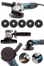 STEİNER Alman 3000 W Profesyonel Sjs Metal Şanzuman Avuç Içi Taşlama Makinası 125 Mm + 5 Adet Taş thumbnail 2