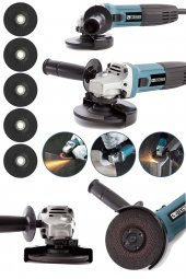 STEİNER Alman 3000 Watt Professional 125 Mm Sjs Metal Şanzuman Avuç Içi Taşlama Makinesi + 5 Adet Taş thumbnail 2