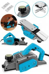 STEİNER Alman 4200 W Bakır Sargı Metal Şanzıman Motor Korumalı Çift Bıçaklı Planya Rende Makinesi + 2 Bıçak - 1