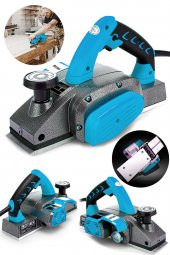 STEİNER Alman Titan 4200 Watt Motor Korumalı Bakır Sargılı Metal Şanzuman Çift Bıçaklı Planya Rende Makinesi - 1