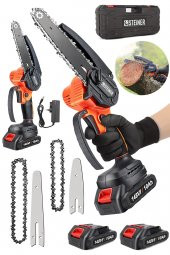 STEİNER Alman 148 Vf 10 Ah 100 Kömürsüz Motor Akülü Dal Kesme Budama Testere Bıçkı Makinesi 15 Cm Turuncu - 1