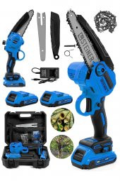 STEİNER Alman 198 Vf 10 Ah 25 Cm Bakır Sargılı Akülü Dal Kesme Budama Testere Bıçkı Makinesi Mavi - 1