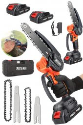 STEİNER Alman 148 Vf 10 Ah 100 Kömürsüz Motor Akülü Dal Kesme Budama Testere Bıçkı Makinesi 15 Cm Turuncu - 2