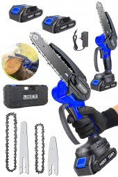 STEİNER Alman 148 Vf 10 Ah 100 Kömürsüz Motor Akülü Dal Kesme Budama Testere Bıçkı Makinesi 15 Cm Mavi - 2