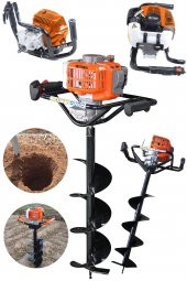 STEİNER Alman 11 Hp Tam Profesyonel Benzinli Toprak Burgu Makinesi 15 cm Delme Ucu Fidan Dikme Makinesi Trnc - 2