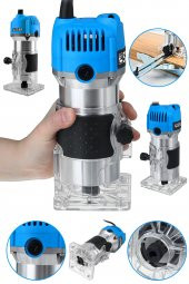 STEİNER Alman 3000 Watt 6 Kademe Devir Ayarlı Formika Traşlama Freze Makinesi 6 Mm Pens - 1
