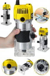 STEİNER Alman 3000 Watt 6 Kademe Devir Ayarlı Formika Traşlama Freze Makinesi 6 mm Pens - 1