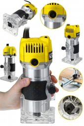 STEİNER Alman 3000 Watt 6 Kademe Devir Ayarlı Formika Traşlama Freze Makinesi 6 mm Pens - 2