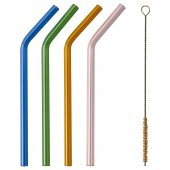 4 Adet Renkli Cam Pipet 18 cm MeridyenDukkan 4  lü Karışık Renkler - 1