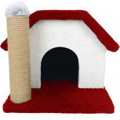 Ekonomik Kedi Evi Ve Tırmalama Sütunu - Karışık Renk - 5