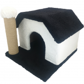 Ekonomik Kedi Evi Ve Tırmalama Sütunu - Siyah - 3