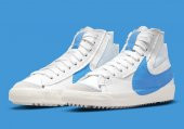 Nike Blazer Mid Jumbo White Blue Spor Ayakkabı - 1
