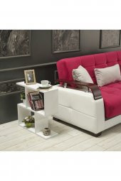 Alfa Yan Sehpa Kitaplık Beyaz - 1