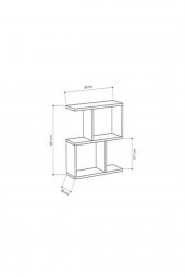 Alfa Yan Sehpa Kitaplık Bej - 2