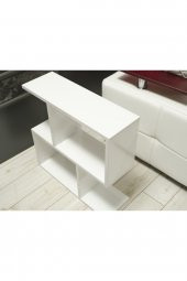 Alfa Yan Sehpa Kitaplık Beyaz - 3