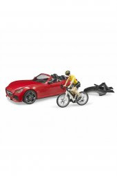 BRUDER 03485 ROADSTER ARABA & BİSİKLET VE SÜRÜCÜSÜ - 1