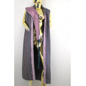 YALİS ÇİZGİLİ YEŞİL YELEK KAFTAN - 6