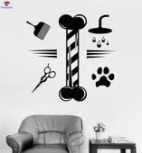 Dekorasyon Duvar Sticker Tımar Evcil Hayvanlar Güzellik Salonu Hayvanlar Çıkartmalar Benzersiz Hediyelik - 1