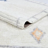 Mistik Krem Yumuşak Peluş Çocuk Odası Oturma Odası Salon Mutfak Halısı F456O_YF86 - 4