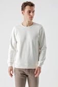 Slimfit  Bisiklet Yaka Düz Renk 2 iplik Erkek Sweatshirt - 8