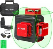 KOBB KBL34G 40 Metre Profesyonel Li-ion Şarjlı 3X360⁰ Otomatik Hizalamalı Yeşil Çapraz Çizgi Lazer Distomat - 6