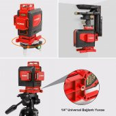 KOBB KBL35GTP Profesyonel Li-ion Şarjlı 4X360⁰ Otomatik Hizalamalı Yeşil Çapraz Çizgi Lazer Distomat + Uzaktan Kumanda + Tripod - 2