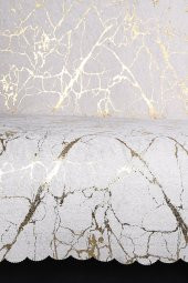 Güzide Krem Koltuk Örtüsü Altın Varaklı Kaymaz Süngerli Çekyat Örtüsü 1 Adet 170x210 cm thumbnail 2