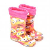 Ayakcenter 21-14 Srb Pembe Emoji Kürklü Kız Çocuk Çizme thumbnail 3