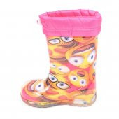 Ayakcenter 21-14 Srb Pembe Emoji Kürklü Kız Çocuk Çizme thumbnail 4