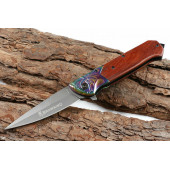 Browning Gökkuşağı İşlemeli Ahşap Kabze Kamp Çakısı - 1
