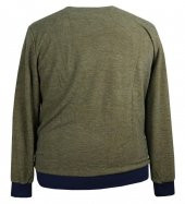 Erkek Büyük Beden Bisiklet Yaka Selanik Kazak Yeşil - 3