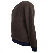 Erkek Büyük Beden Bisiklet Yaka Selanik Kazak Kahve - 2