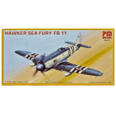 PM Model 211 1/72 Hawker Sea Fury FB11 Avcı Uçağı Demonte Plastik Maketi - 1
