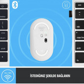 Logitech M350 Pebble Sessiz Kablosuz Kompakt Mouse - Siyah - 4