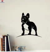 Cam Dekorasyon Duvar Sticker Yavru Köpek Fransız Bulldog Evcil Hayvanlar Bakım Çıkartmaları thumbnail 1